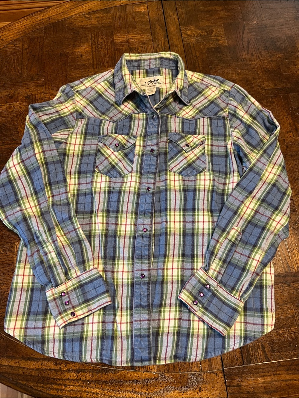 Casual Blue Plaid Flannel